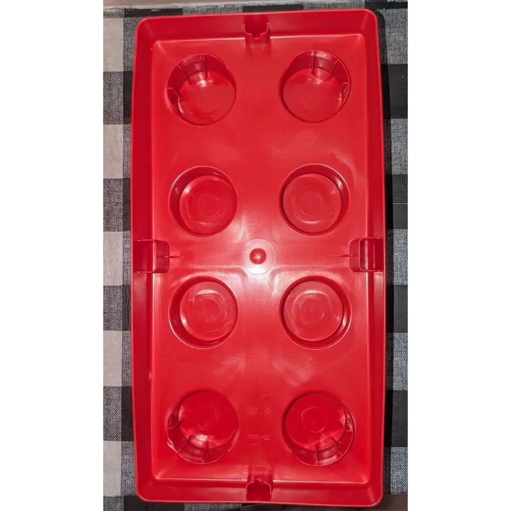 Y2K Lego Storage Containers Red/Yellow 14x6x6 Bundle of 2